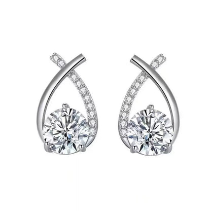1 Carat 925 Sterling Silver Moissanite Earrings - NORIVE