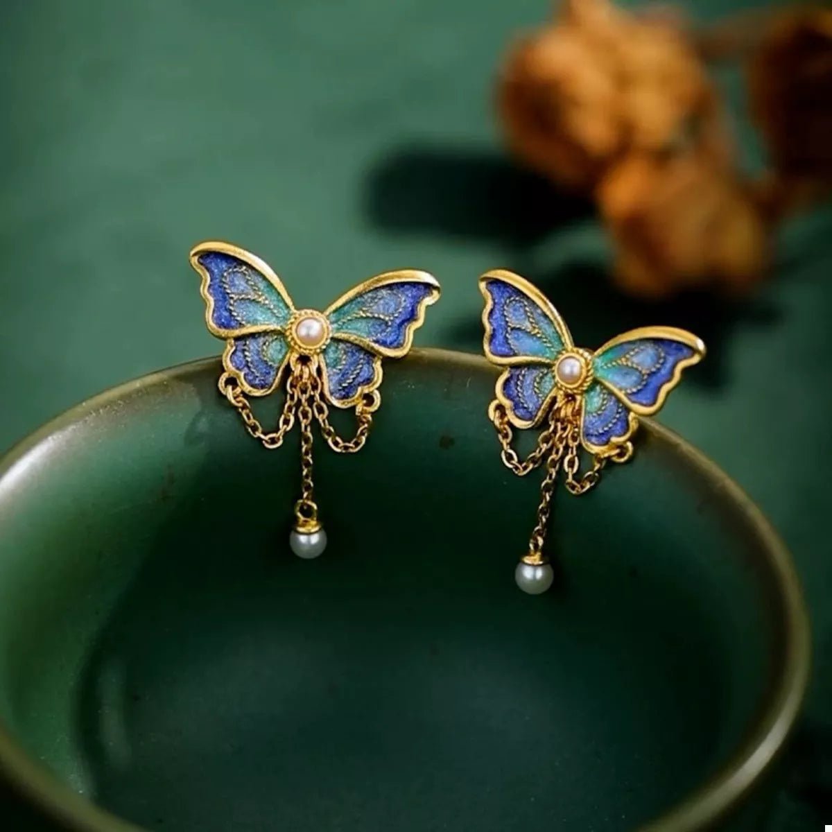 18K Gold - Plated Butterfly Earrings - NORIVE