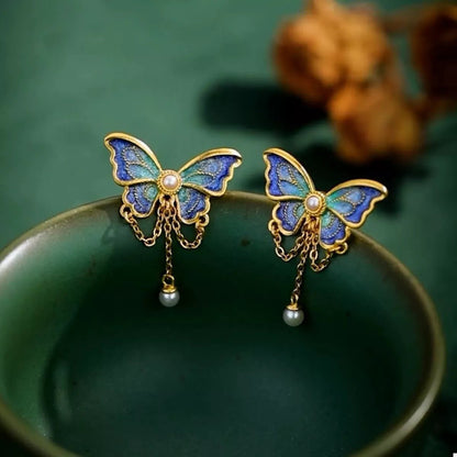 18K Gold - Plated Butterfly Earrings - NORIVE