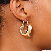 18K Gold-Plated Dolphin Hoop Earrings