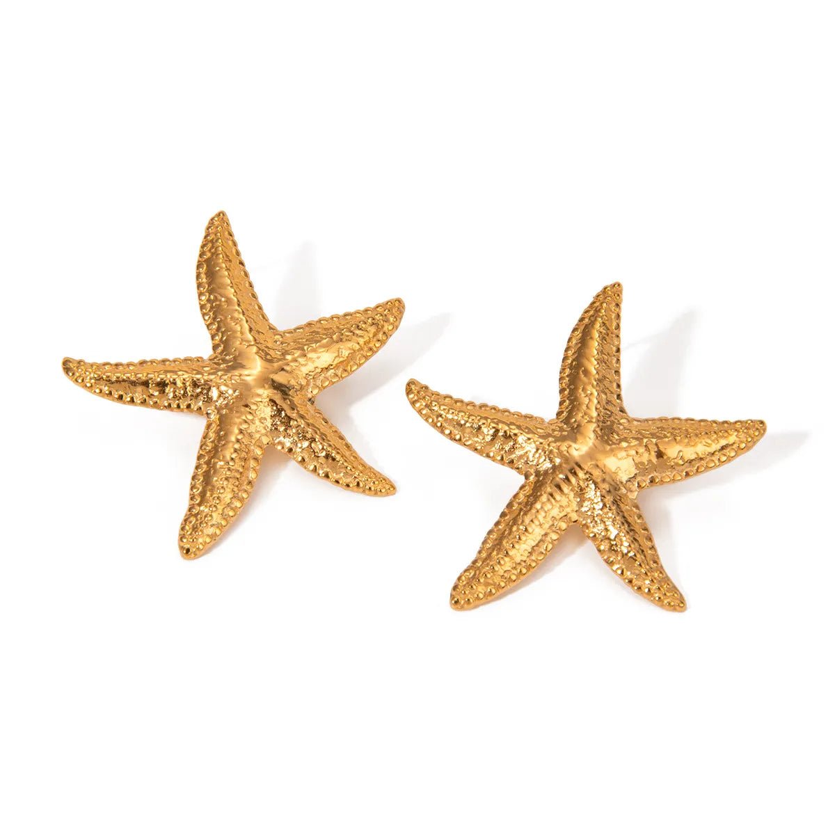18K Gold - Plated Starfish Stud Earrings - NORIVE