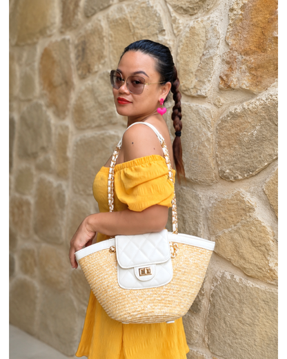 Small Woven Straw Beach Bag | NORIVE