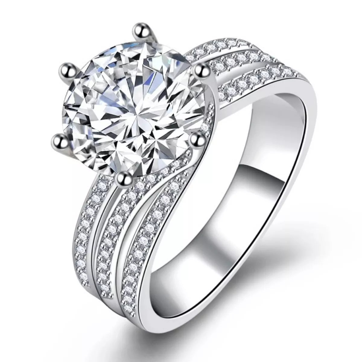3 Carat Moissanite 925 Sterling Silver Ring - NORIVE