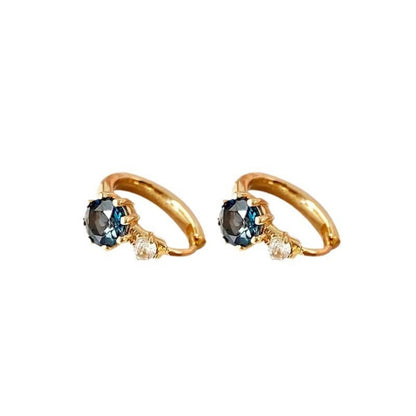 925 Sterling Silver Zircon Hoop Earrings - NORIVE