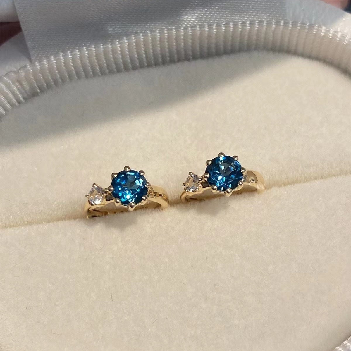 925 Sterling Silver Zircon Hoop Earrings - NORIVE