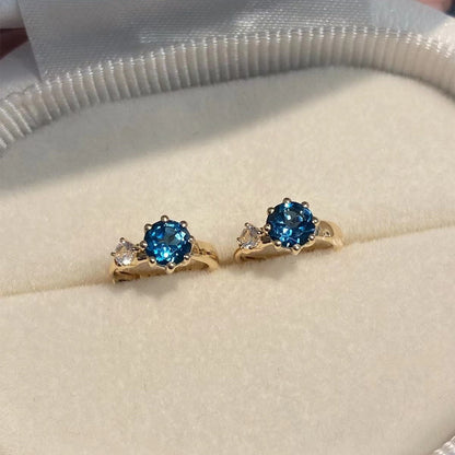925 Sterling Silver Zircon Hoop Earrings - NORIVE