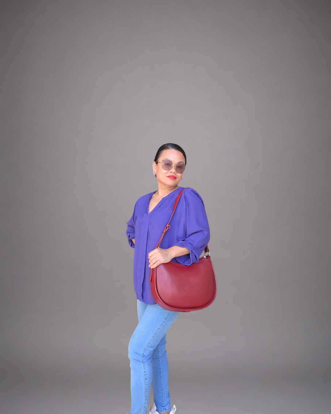 Luna Crescent Shoulder Bag | Genuine Leather Women's Handbag