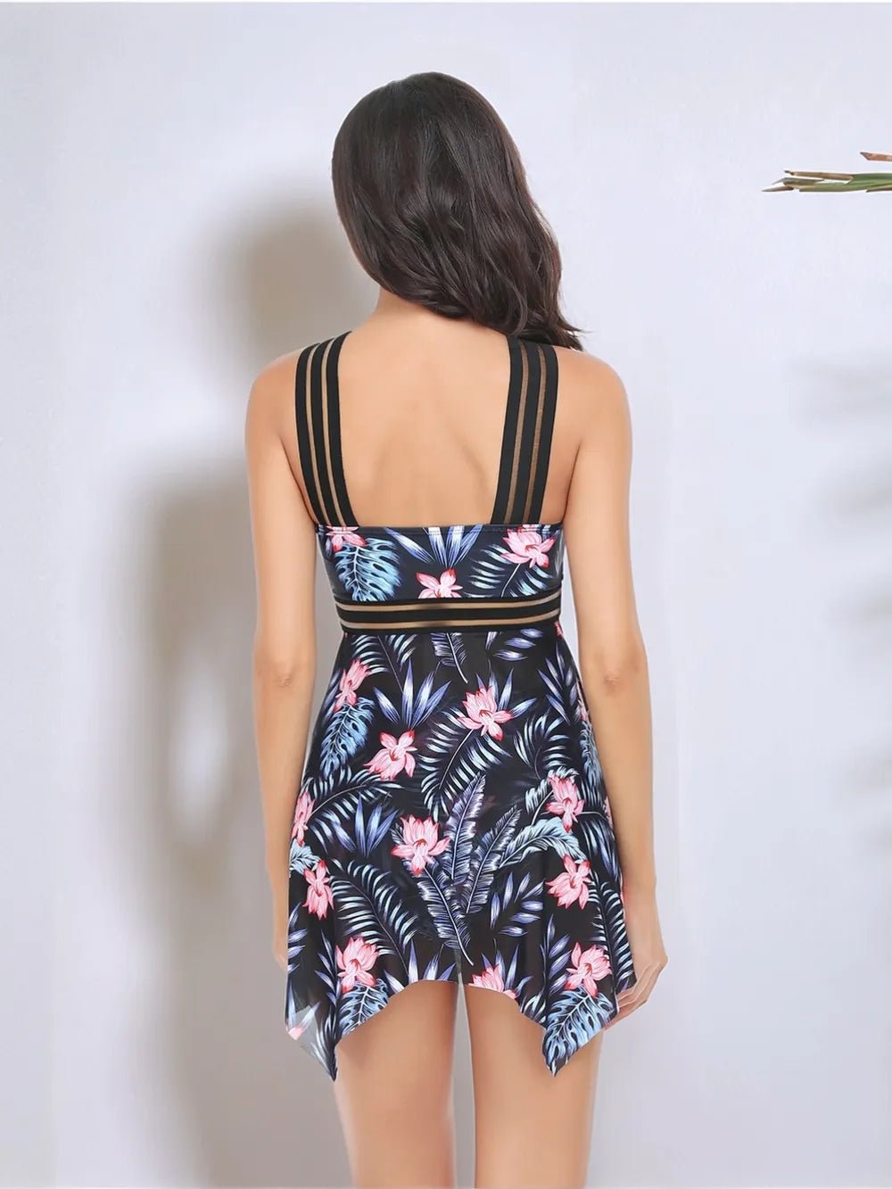 Cutout Printed Two - Piece Swim Set - NORIVE