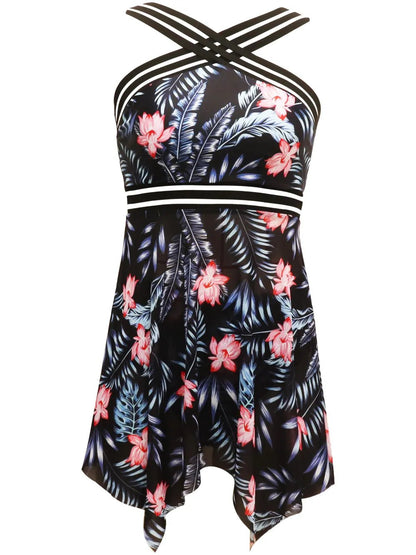 Cutout Printed Two - Piece Swim Set - NORIVE