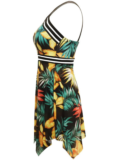 Cutout Printed Two - Piece Swim Set - NORIVE