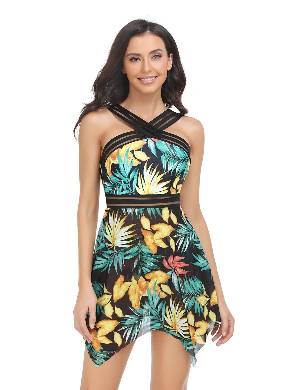 Cutout Printed Two - Piece Swim Set - NORIVE