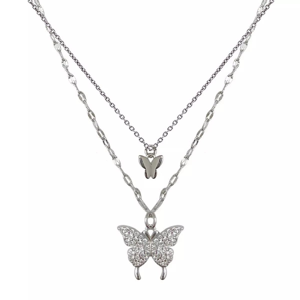 Double Layered Butterfly Necklace - NORIVE
