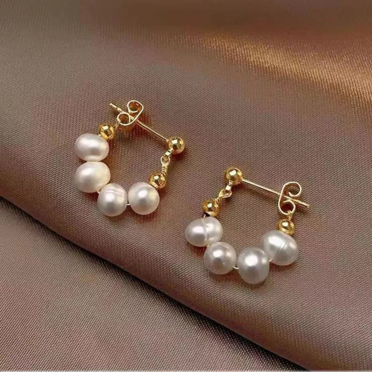 Freshwater Pearl Hoop Earrings - NORIVE