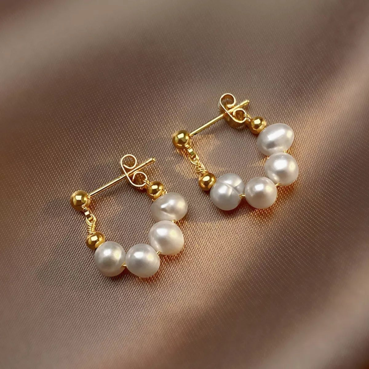 Freshwater Pearl Hoop Earrings - NORIVE