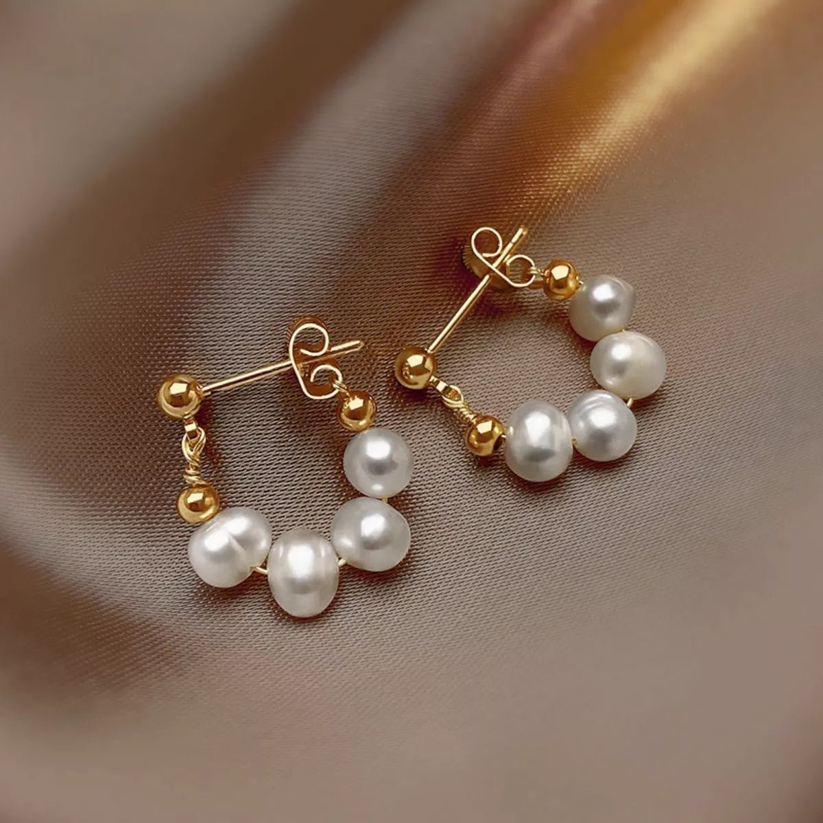 Freshwater Pearl Hoop Earrings - NORIVE