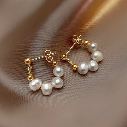 Freshwater Pearl Hoop Earrings - NORIVE