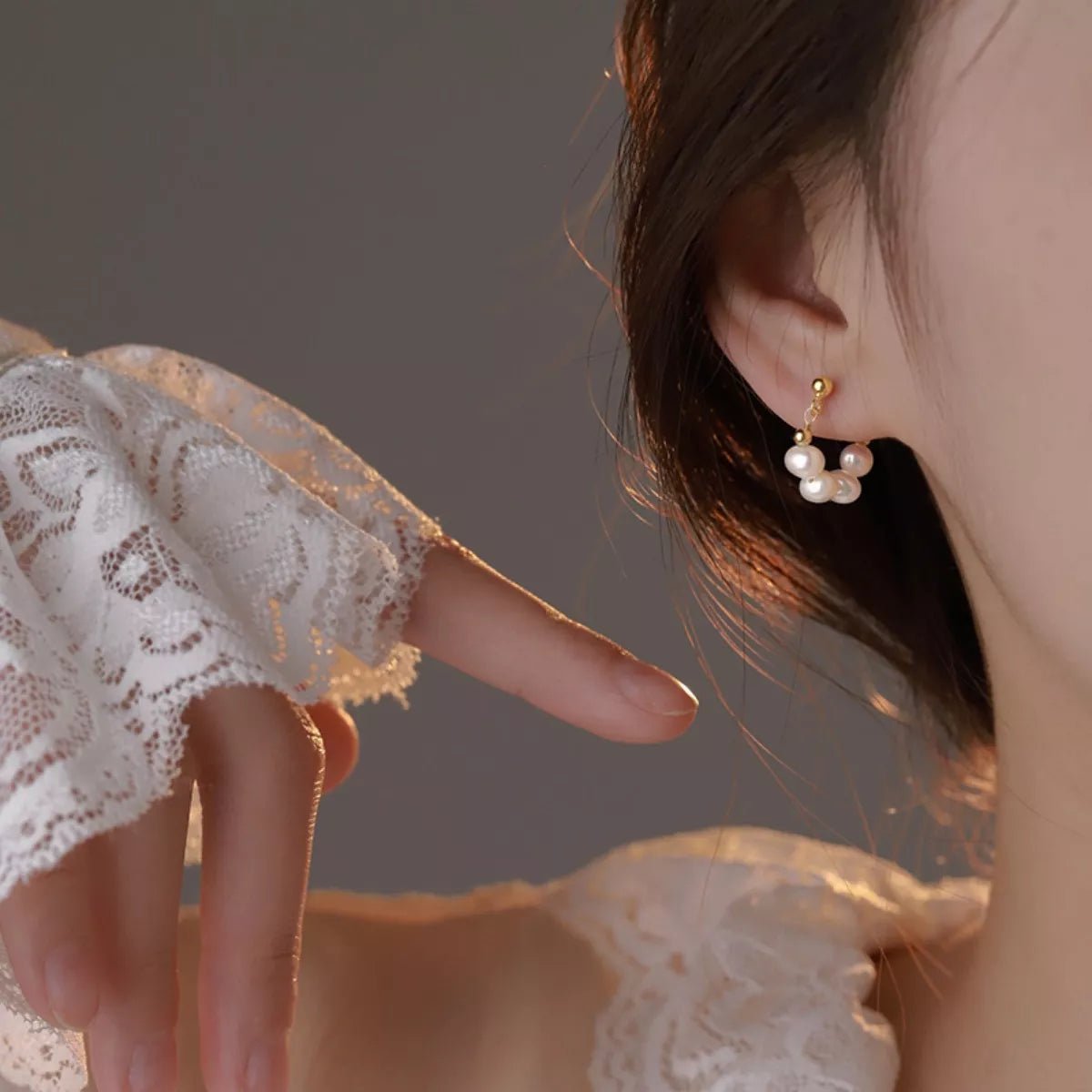 Freshwater Pearl Hoop Earrings - NORIVE