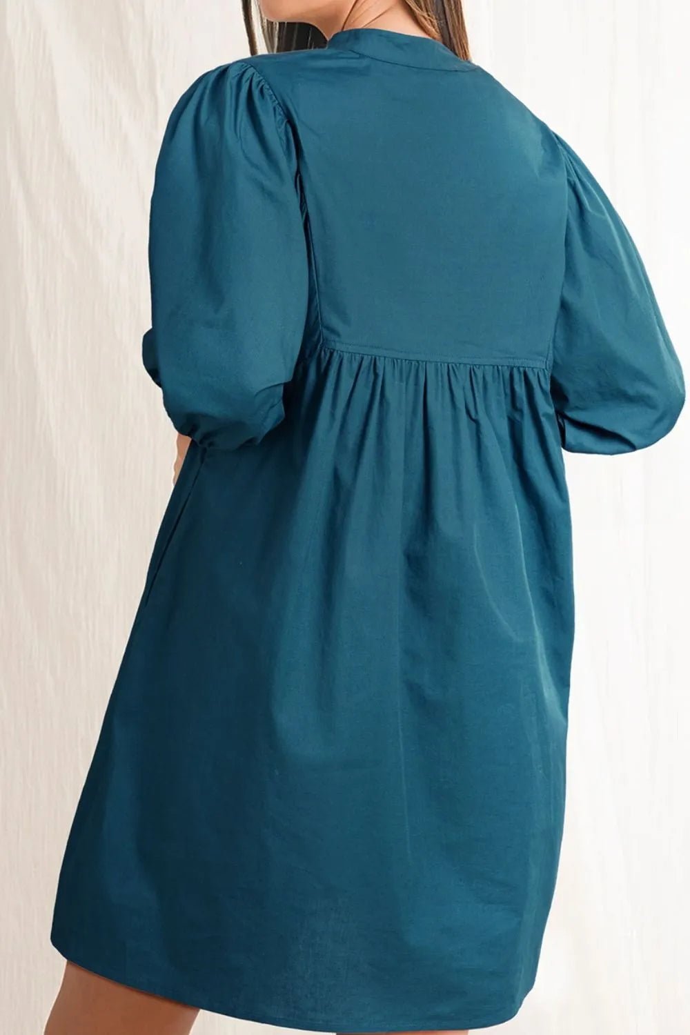 Loose Fit Puff Sleeve Mini Dress - NORIVE
