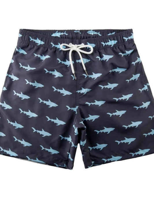 Men's Drawstring Printed Swim Shorts - NORIVE