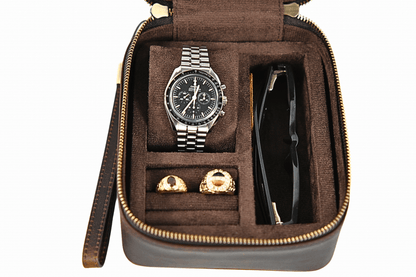 NORIVE | Premium Crazy Horse Leather Travel Watch & Jewelry Case - NORIVE