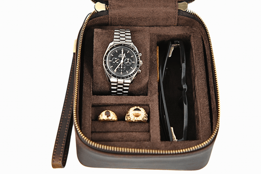 NORIVE | Premium Crazy Horse Leather Travel Watch & Jewelry Case - NORIVE