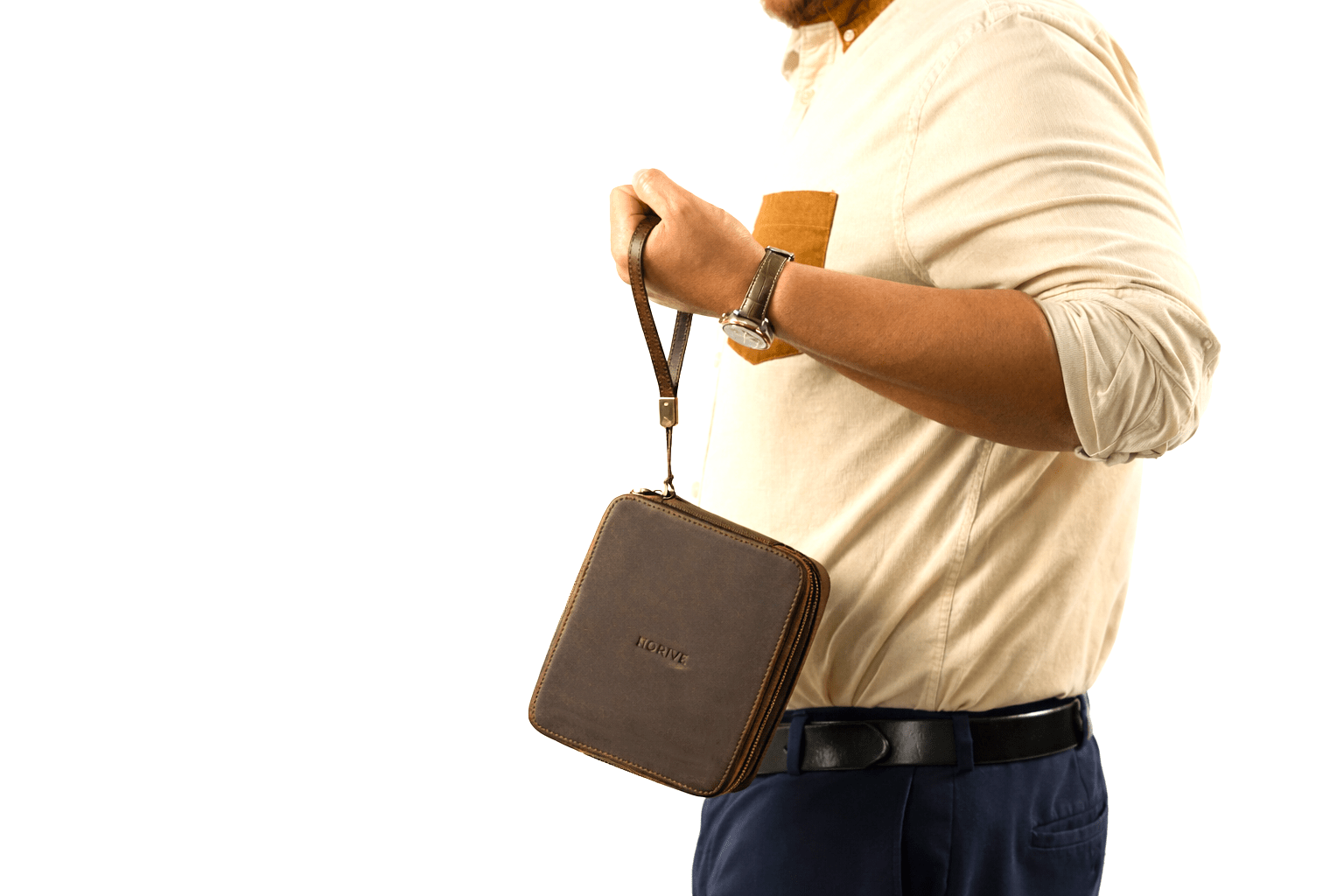 NORIVE | Premium Crazy Horse Leather Travel Watch & Jewelry Case - NORIVE