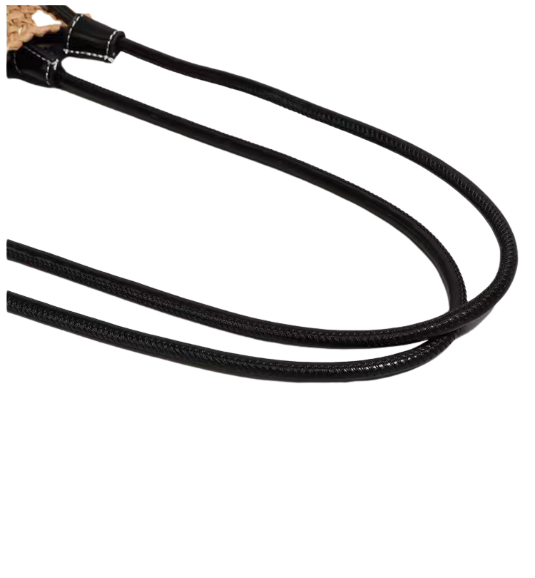 Norive Coastal Straw Tote | Woven Beach Bag with Leather Handles