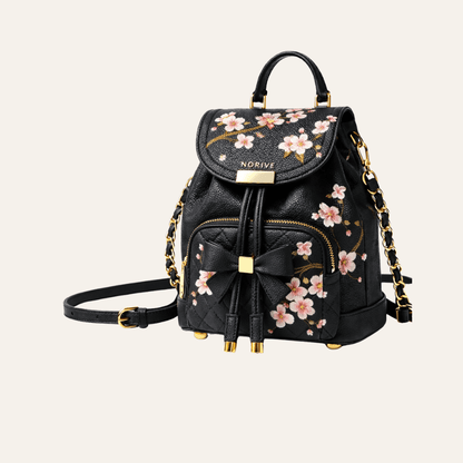 Sakura Mini Backpack — Noir Blossom - NORIVE