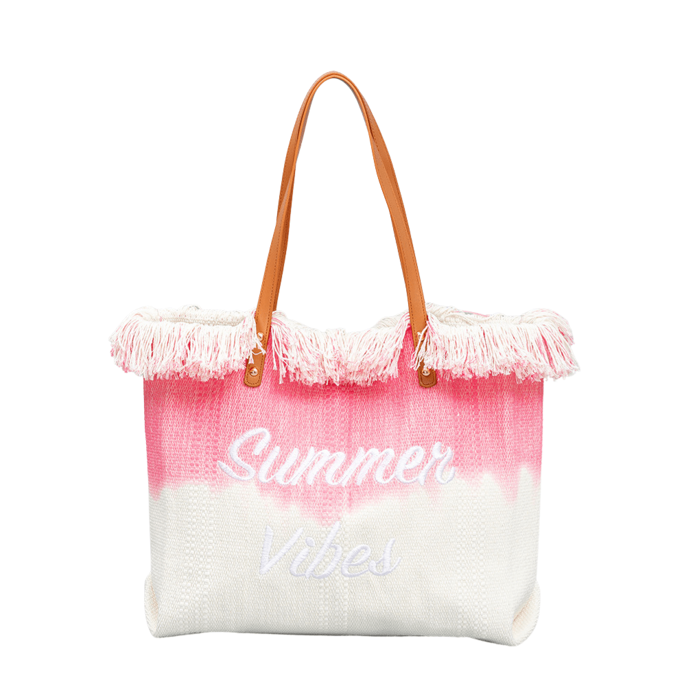 Summer Vibes Fringe Canvas Tote Bag | NORIVE - NORIVE