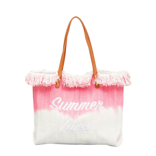 Summer Vibes Fringe Canvas Tote Bag | NORIVE - NORIVE