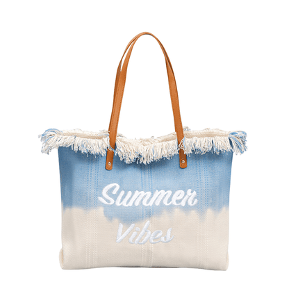 Summer Vibes Fringe Canvas Tote Bag | NORIVE - NORIVE