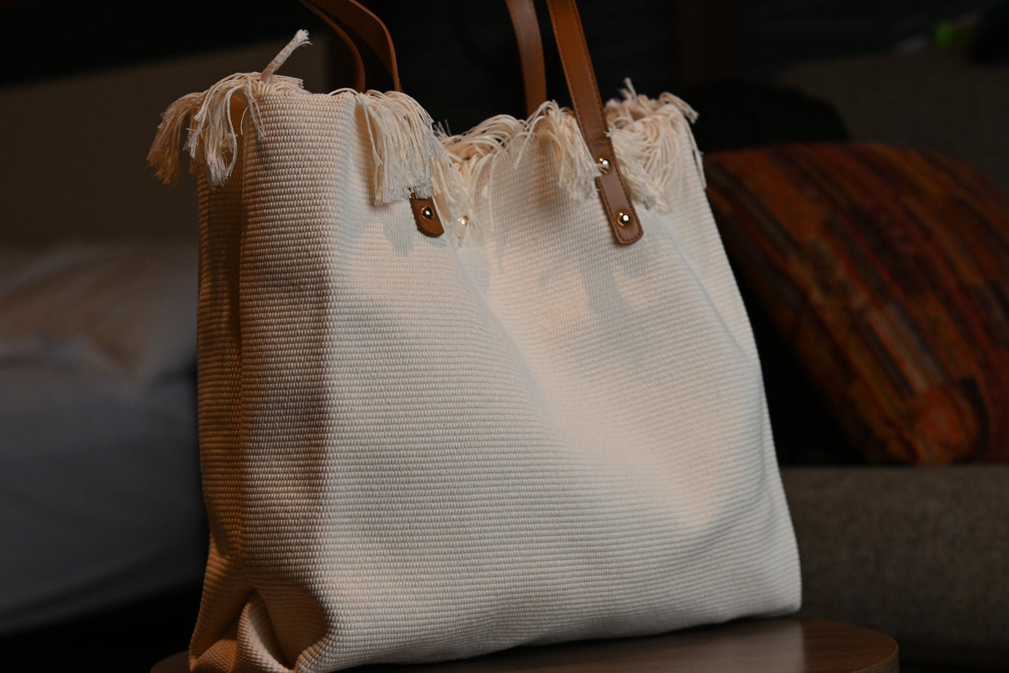 Summer Vibes Fringe Canvas Tote Bag | NORIVE - NORIVE
