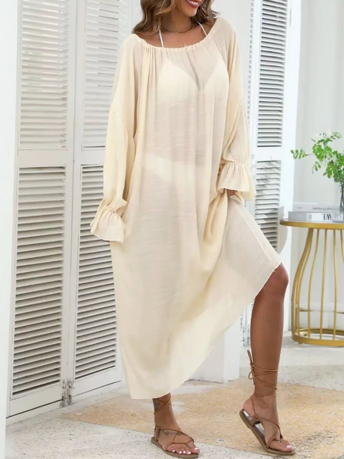 The Isla Backless Flounce Cover - Up - NORIVE