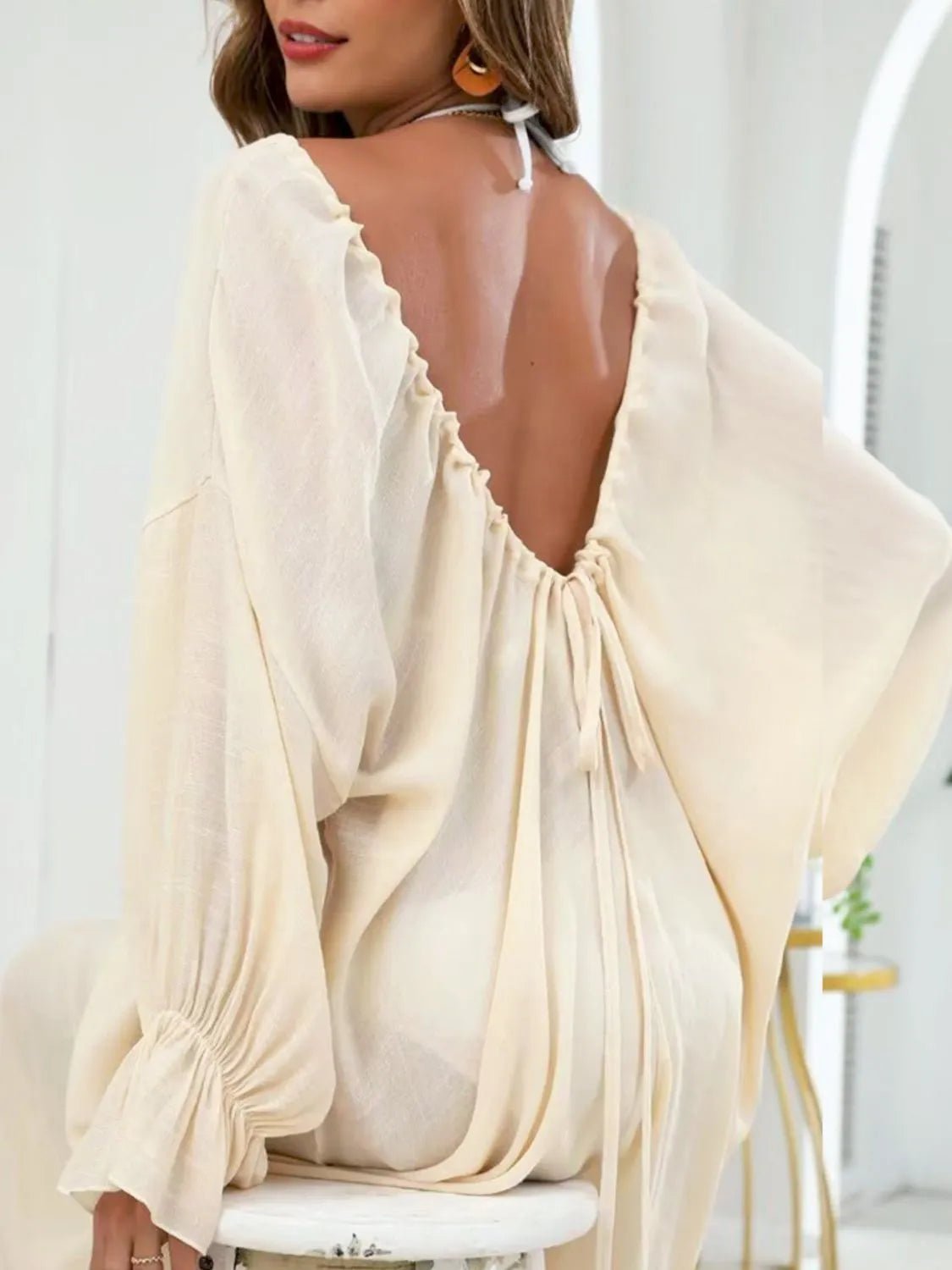 The Isla Backless Flounce Cover - Up - NORIVE