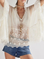 The Isla Lace Ruffle Cover-Up