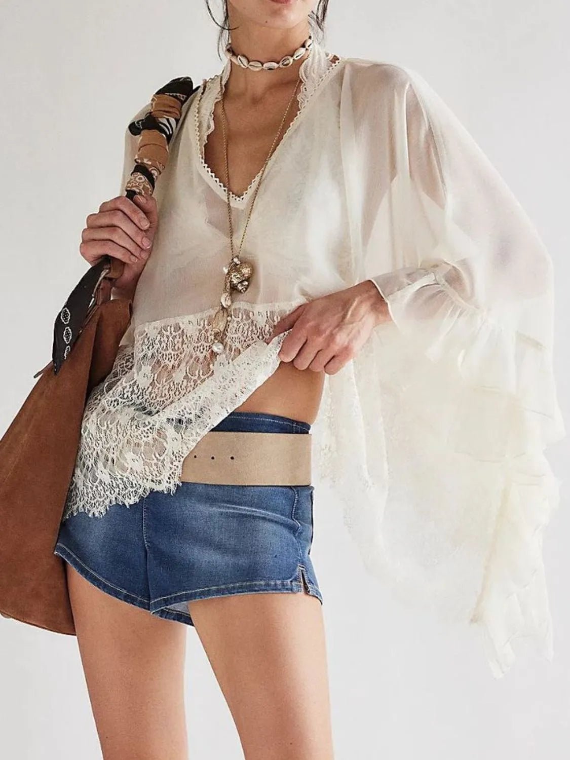 The Isla Lace Ruffle Cover - Up - NORIVE