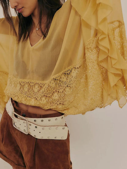 The Isla Lace Ruffle Cover - Up - NORIVE