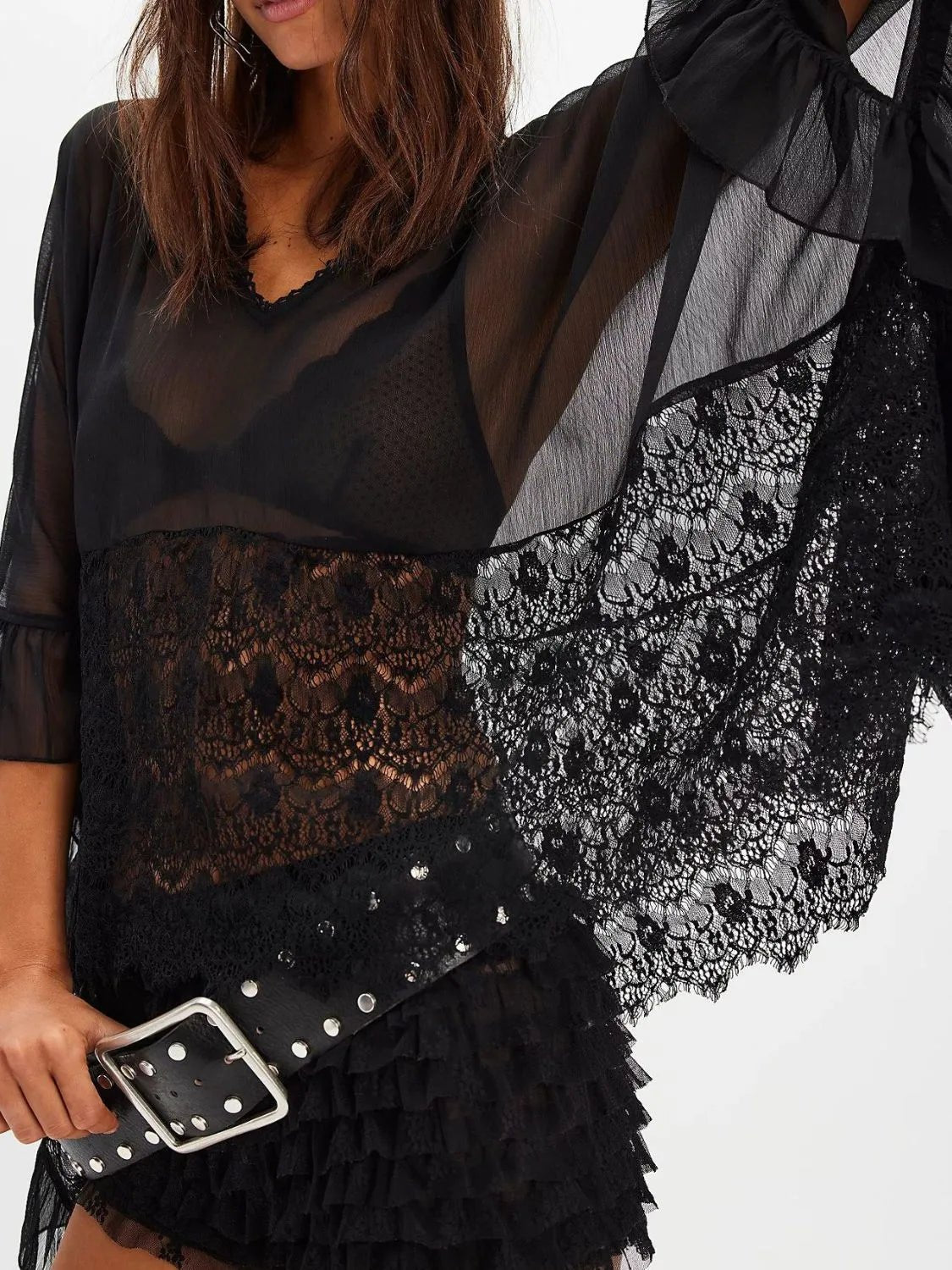 The Isla Lace Ruffle Cover - Up - NORIVE