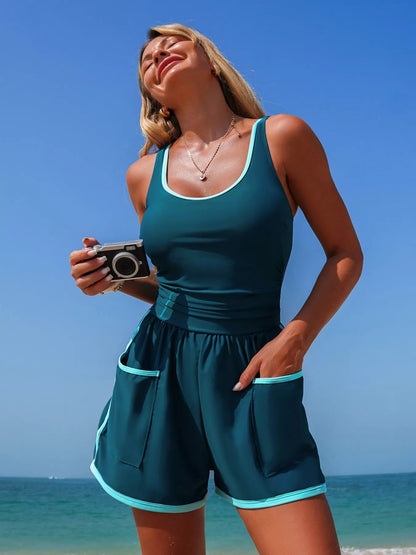 The Riviera Contrast Scoop One - Piece - NORIVE