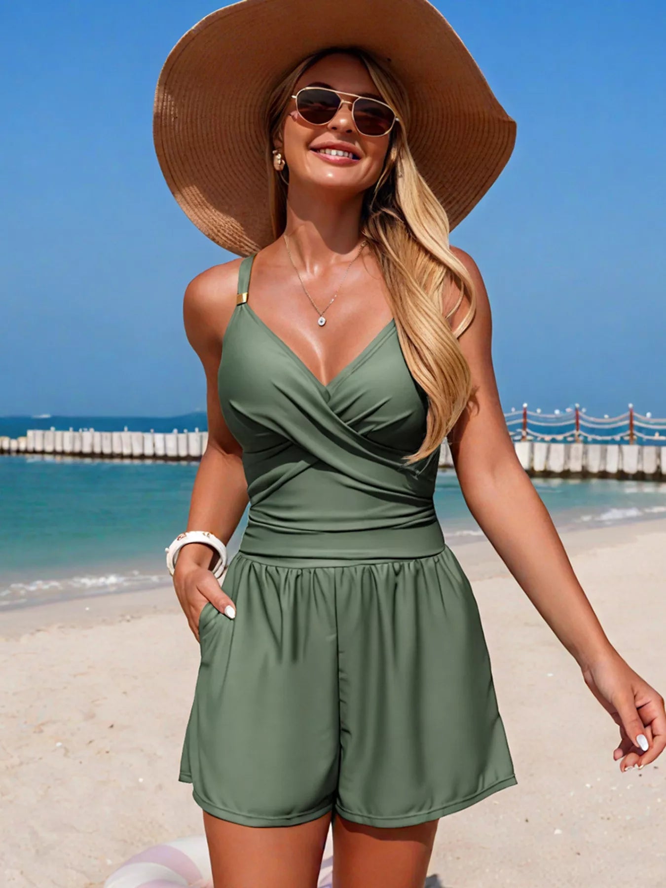 The Riviera V - Neck One - Piece - NORIVE
