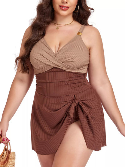 The Solana Curve Ruched Swim Dress - NORIVE