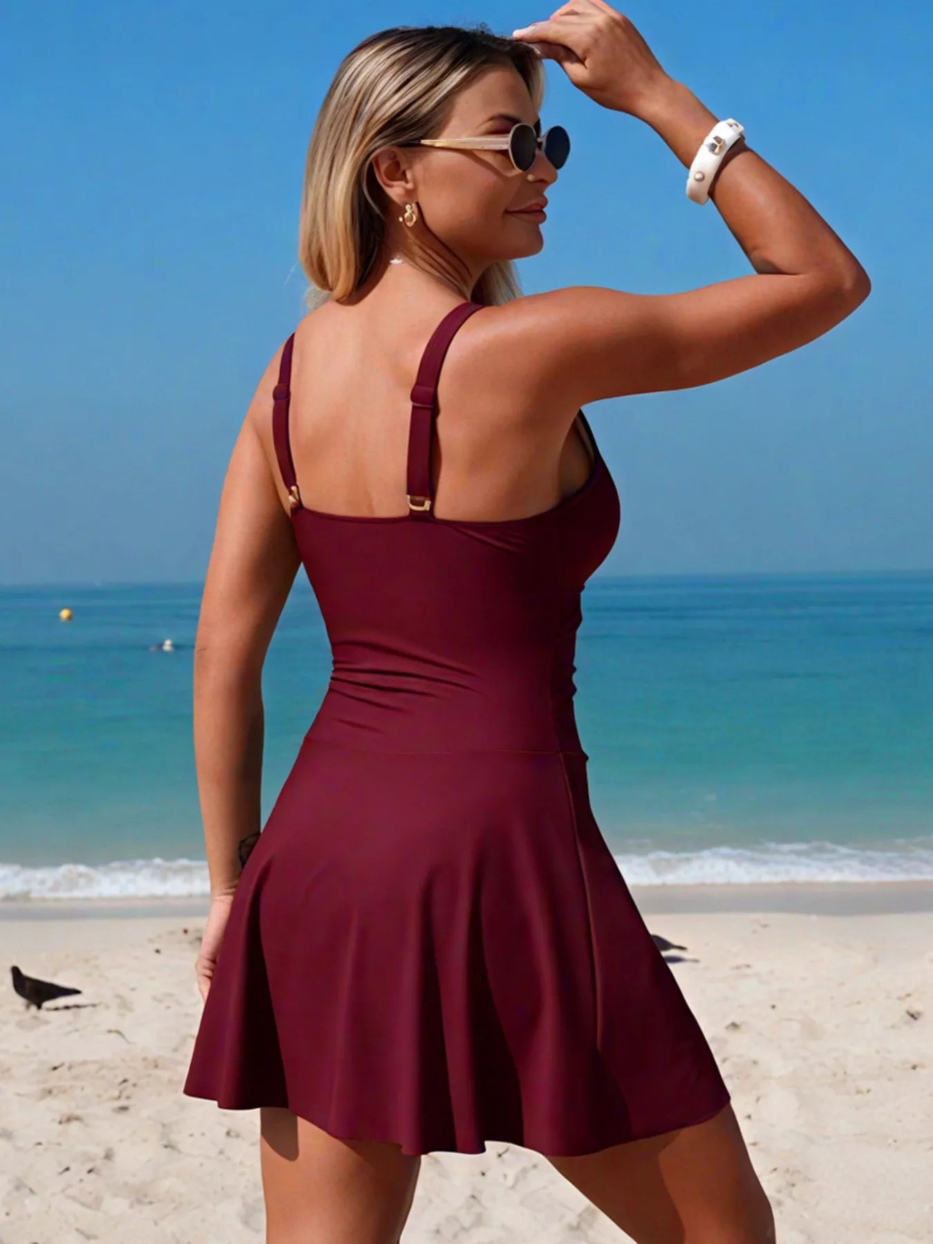 The Solana Ruched V - Neck One - Piece - NORIVE