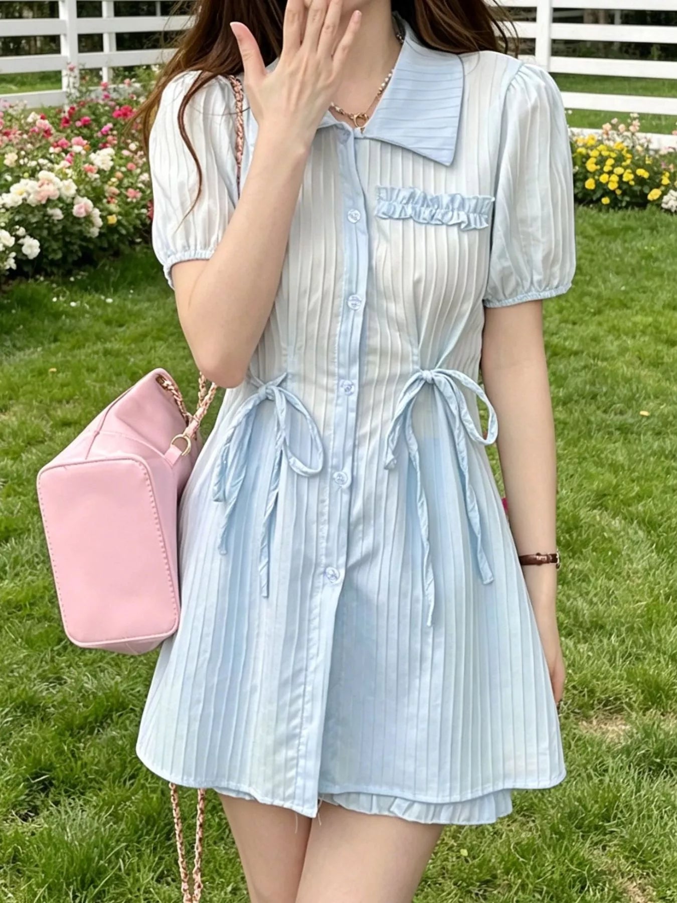 Tied Button Up Shirt and Shorts Set - NORIVE