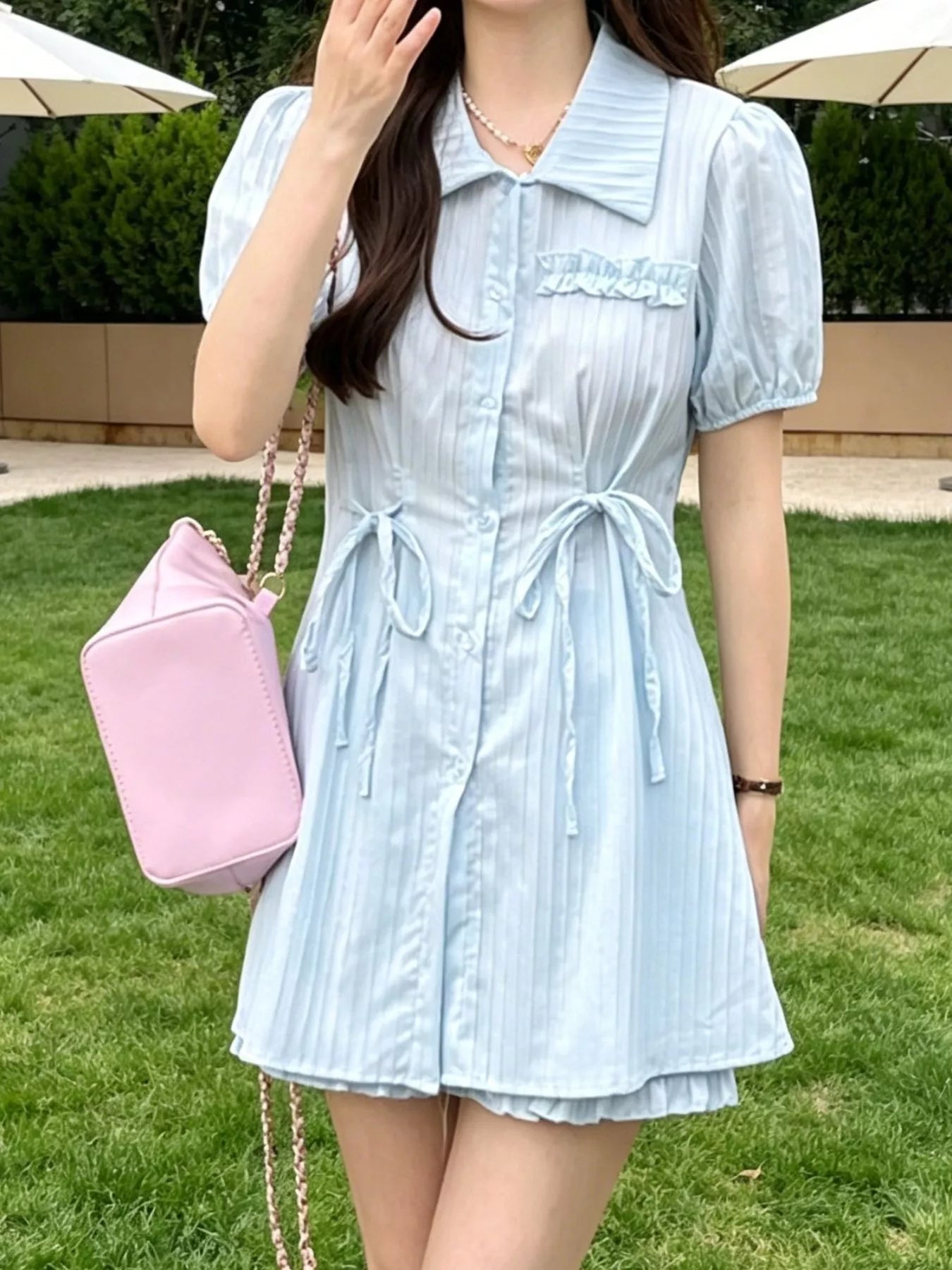 Tied Button Up Shirt and Shorts Set - NORIVE