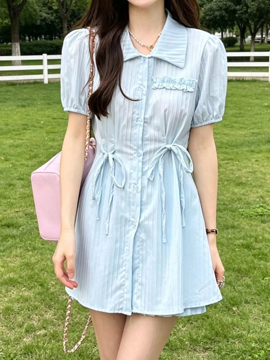 Tied Button Up Shirt and Shorts Set - NORIVE