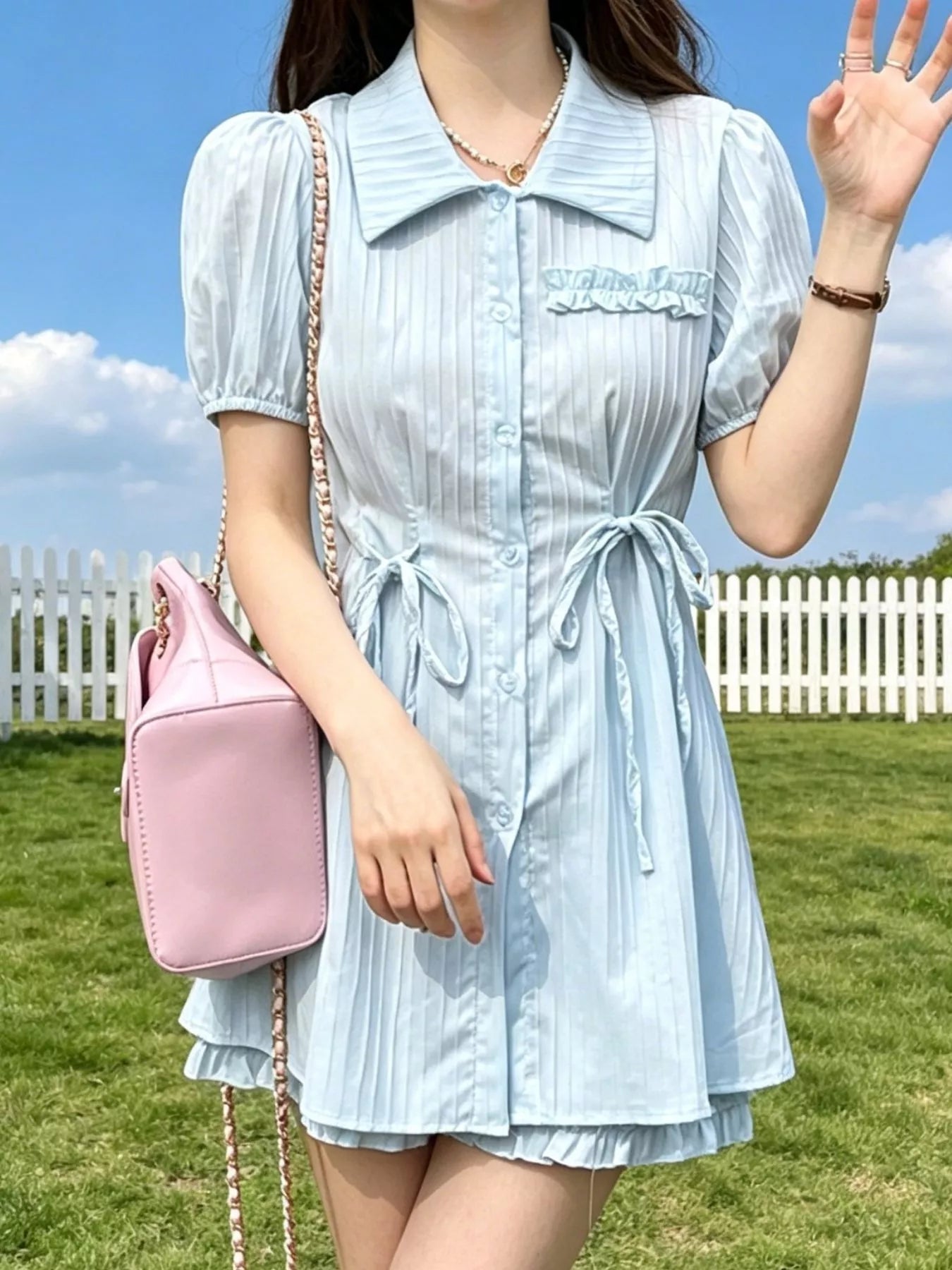 Tied Button Up Shirt and Shorts Set - NORIVE