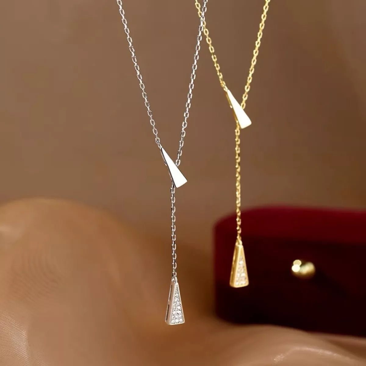 Triangle Pendant Y Necklace - NORIVE