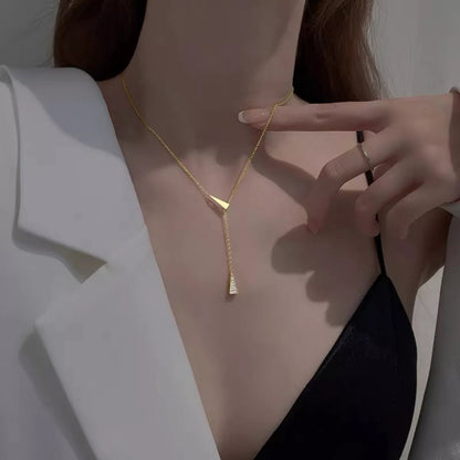 Triangle Pendant Y Necklace - NORIVE
