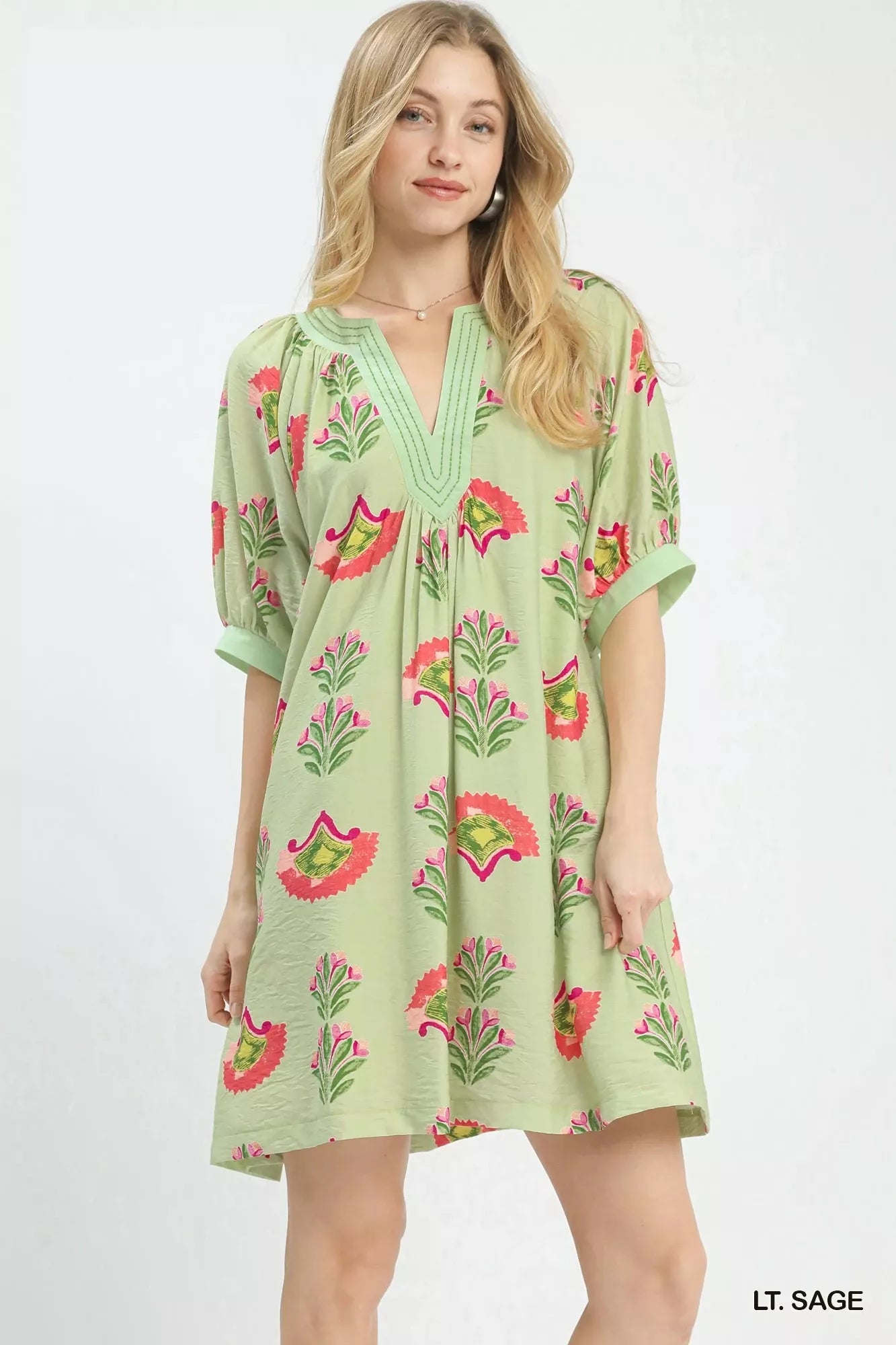 Umgee Abstract Print Mini Dress - NORIVE