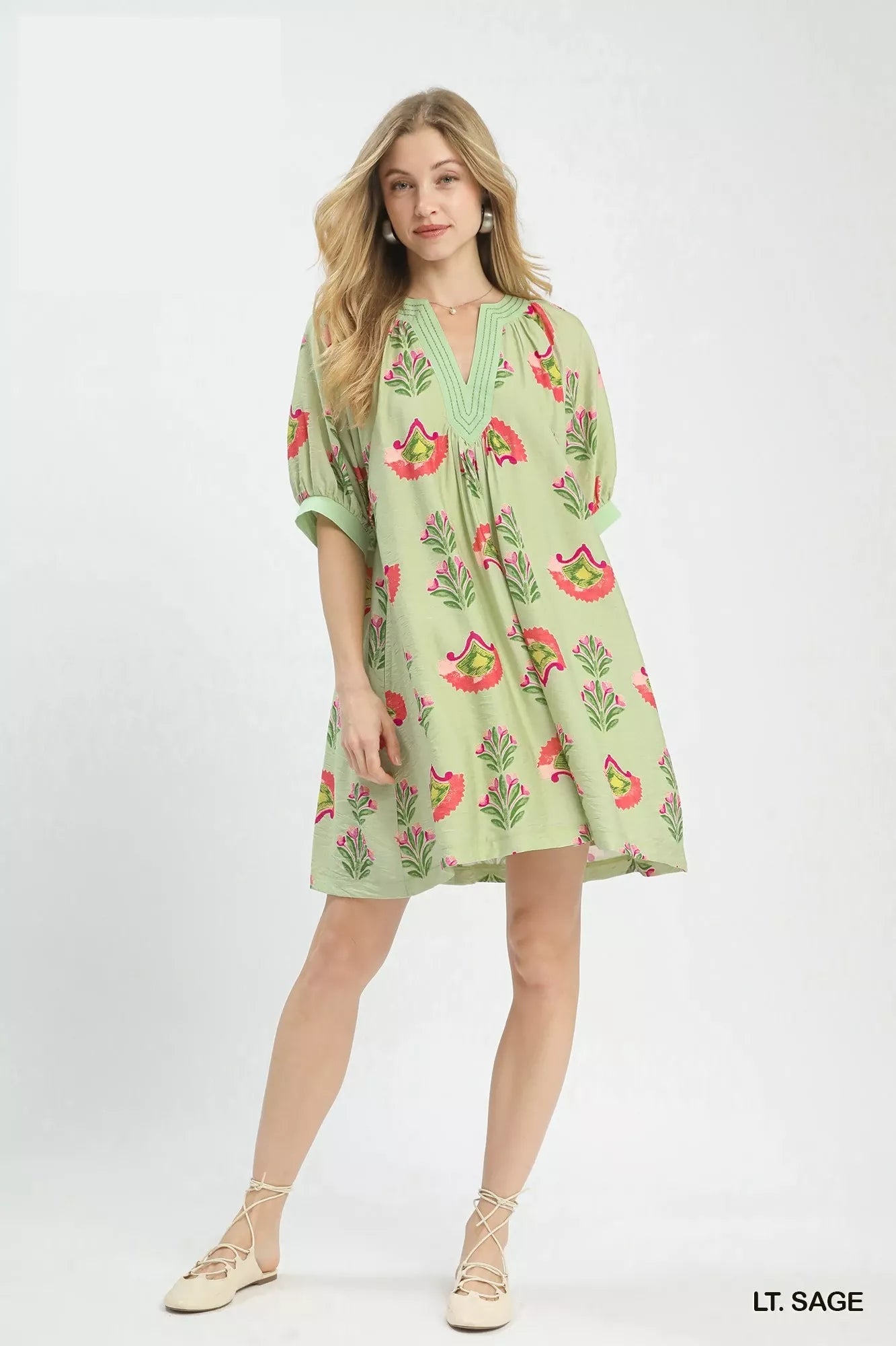 Umgee Abstract Print Mini Dress - NORIVE